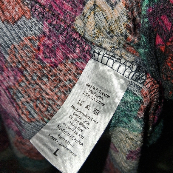 LuLaRoe Printed Duster Cardigan With Pockets - Picture 8 of 8